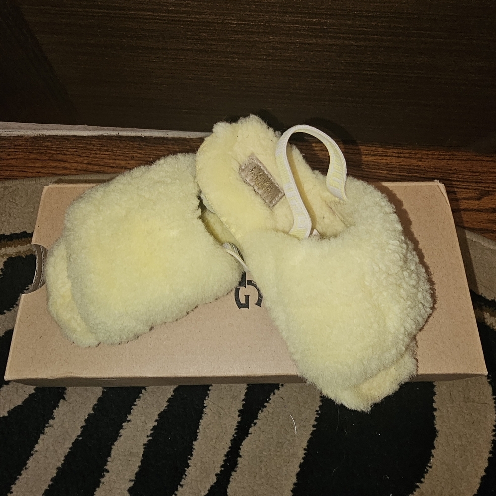 UGG Fluff Yeah Yellow Slide